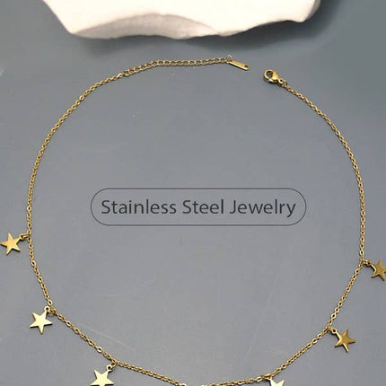 18K STAINLESS STEEL TARNISH FREE STAR NECKLACE
