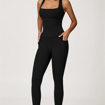 The Glacier Crop Tank Leggings 2-Piece Set