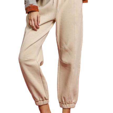 Fleece Jogger Pants with Drawstring