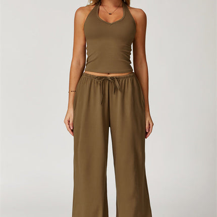 The Sprint Halter Tank Top Sweatpants 2-Piece Set