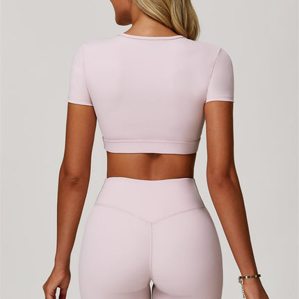 The Lavish Cut-out Crop Top Leggings 2-Piece Set