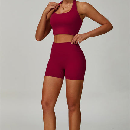 The Seraphine Halter Crop Top Shorts 2-Piece Set