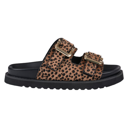 Women's Juno Camel Slide Footbed Sandals