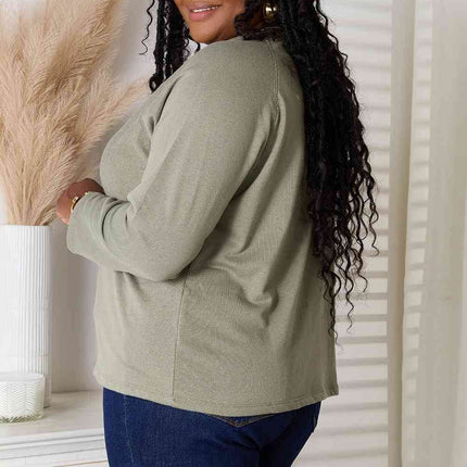 Culture Code  Full Size V-Neck Long Sleeve Women T-Shirt