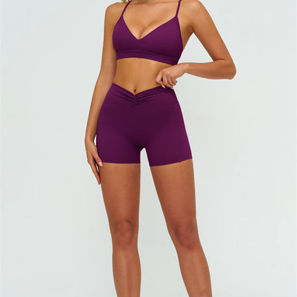 The Lushness Y-Back Sports Bra Shorts 2-Piece Set