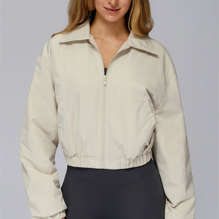 The Elle Form Crop Zip Jacket