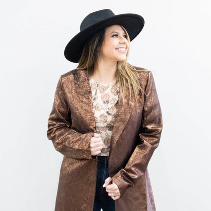 Metallic Copper Blazer
