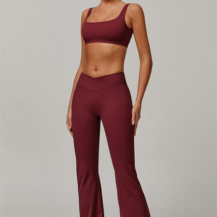 The Halo Sports Bra Flared Leggings 2-Piece Set