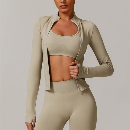 The Nova Luxe Jacket Sports Bra Leggings 3-Piece Set