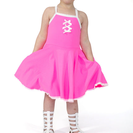 Molly Athleisure Dress - Barbie Pink