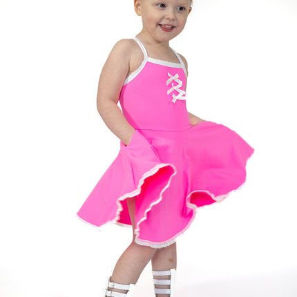 Molly Athleisure Dress - Barbie Pink