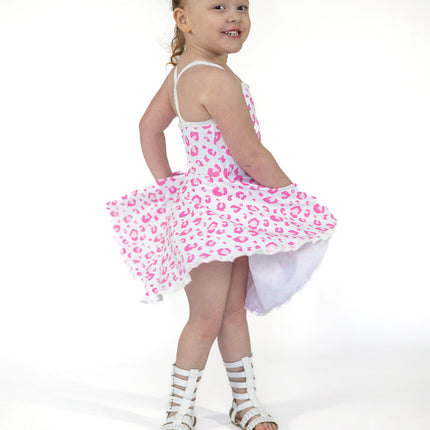 Molly Athleisure Dress -Pink Leopard
