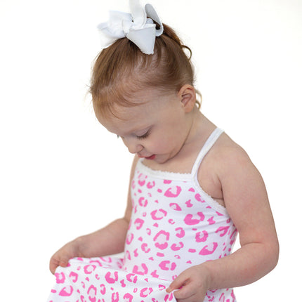 Molly Athleisure Dress -Pink Leopard