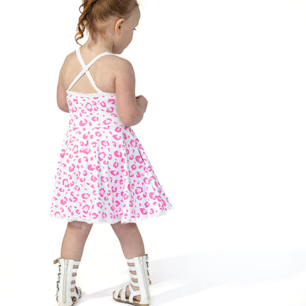 Molly Athleisure Dress -Pink Leopard