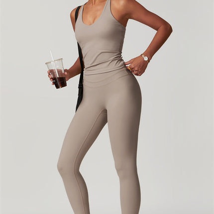 The Enigma Cross Back Vest Leggings 2-Piece Set