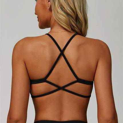 The Bold Cross Back Sports Bra Shorts 2-Piece Set