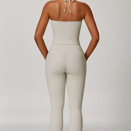 The Surge Halter Crop Top Leggings 2-Piece Set