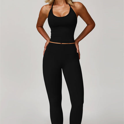 The Surge Halter Crop Top Leggings 2-Piece Set
