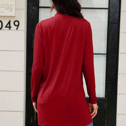 Basic Bae Full Size Open Front Long Sleeve Women Cardigan with Pockets