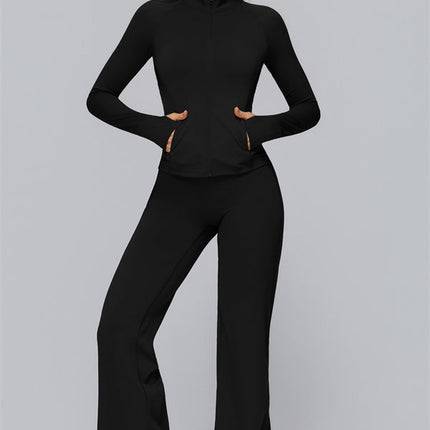 The FlexCore Pure Zip Jacket Flared Leggings 2-Piece Set