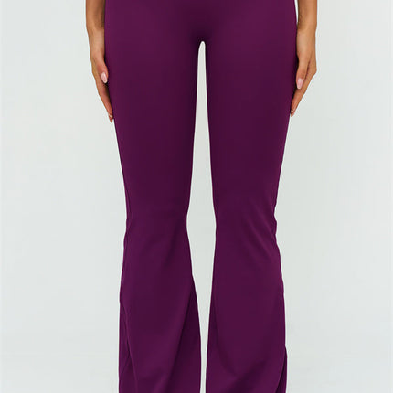 The Lushness Long Sleeve Crop Top Flared Leggings 2-Piece Set
