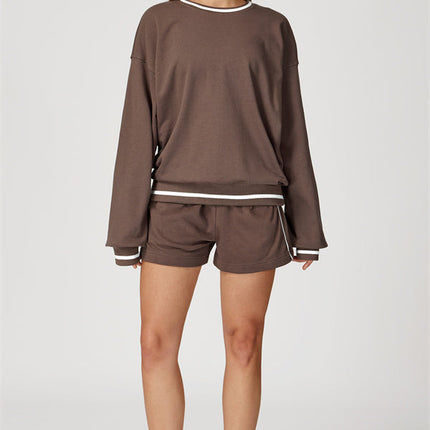 The Amara Sweatshirt Lounge Shorts 2-Piece Set