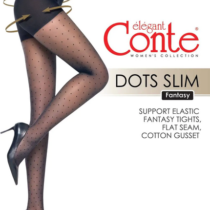 Conte Dots Slim 40 Den - Shaping Fantasy Polka-Dots Women's Tights (22С-1СП)