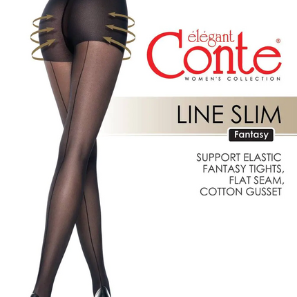Conte Line Slim 40 Den - Shaping Fantasy Women's Tights with a seam imitation (22С-2СП)