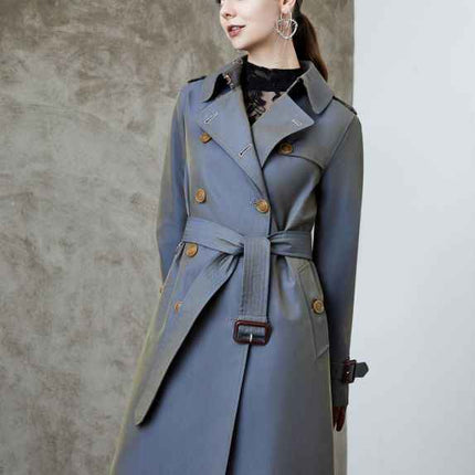 Elegant British Double Breasted Jacket for Women MUNSIEUR New Arrivals