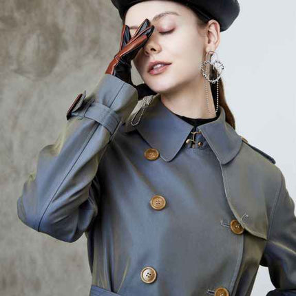 Elegant British Double Breasted Jacket for Women MUNSIEUR New Arrivals