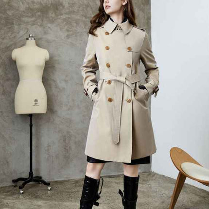 Elegant British Double Breasted Jacket for Women MUNSIEUR New Arrivals