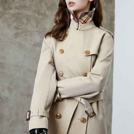 Elegant British Double Breasted Jacket for Women MUNSIEUR New Arrivals