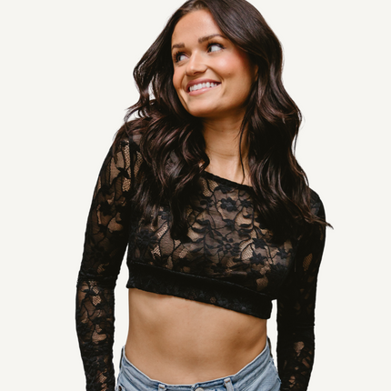 Full Lace Long-Sleeved Halftee