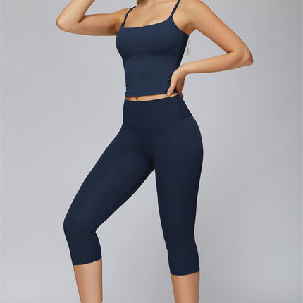 The FlexCore Crop Tank Capri Leggings 2-Piece Set