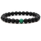 Black with green / 8 mm