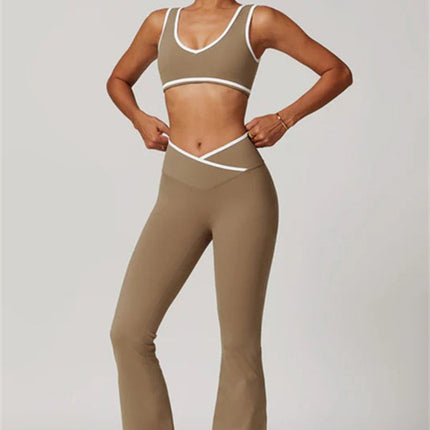 The Stamina Sports Bra Flared Leggings 2-Piece Set