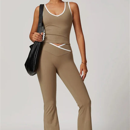 The Stamina Tank Top Flared Leggings 2-Piece Set