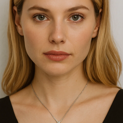 Two Carat Halo Cubic Zirconia Pendant Necklace