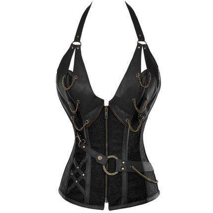 Sleeveless Corset Halter T-shirt