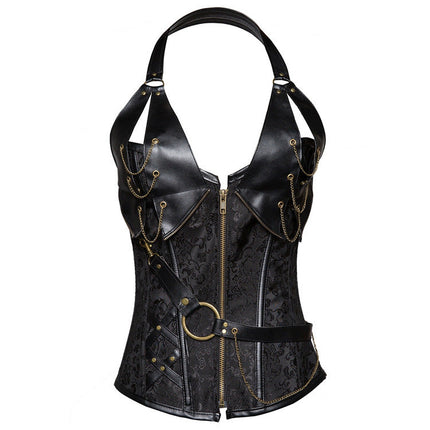 Sleeveless Corset Halter T-shirt