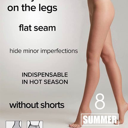 Conte Summer 8 Den Open Toe - Classic Ultra-thin Invisible Women's Pantyhose (14С-31СП)