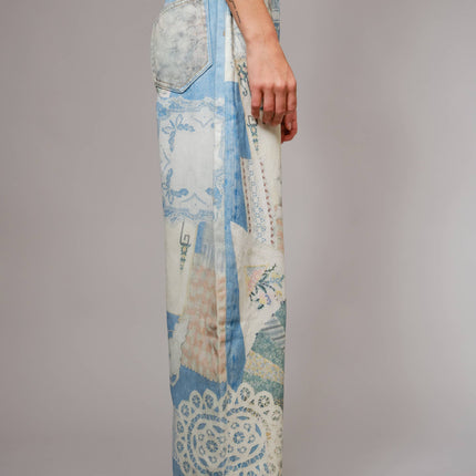 Emily Ann: Petticoat Patch Barrel Leg Jeans