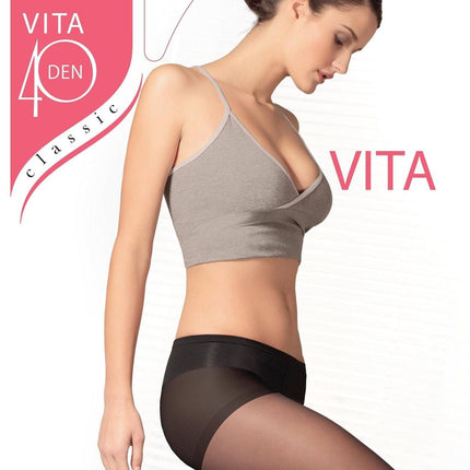 Conte/Esli Vita 40 Den - Classic Low Waist Women's Tights with Reinforced Shorts (16С-39СПЕ)