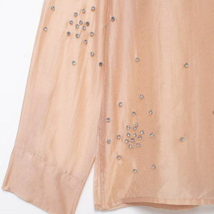 Women Clothing Classic Western All Matching Jewelry Embroidered Shirt