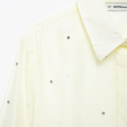 Women Clothing Classic Western Jewelry Embroidered Shirt