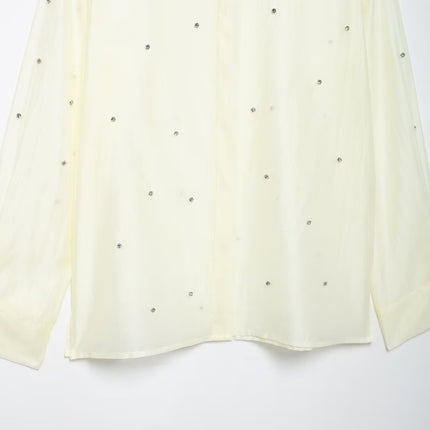 Women Clothing Classic Western Jewelry Embroidered Shirt
