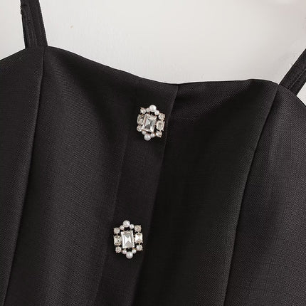 Women Clothing Fall Minimalist Jewelry Chanel Top Vest Skirt Two Piece Set