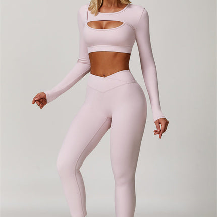 The Lavish Long Sleeve Cut-out Crop Top