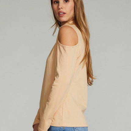 Cold shoulder long sleeve top