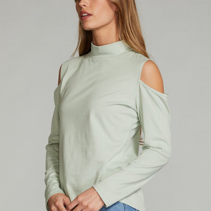 Cold shoulder long sleeve top